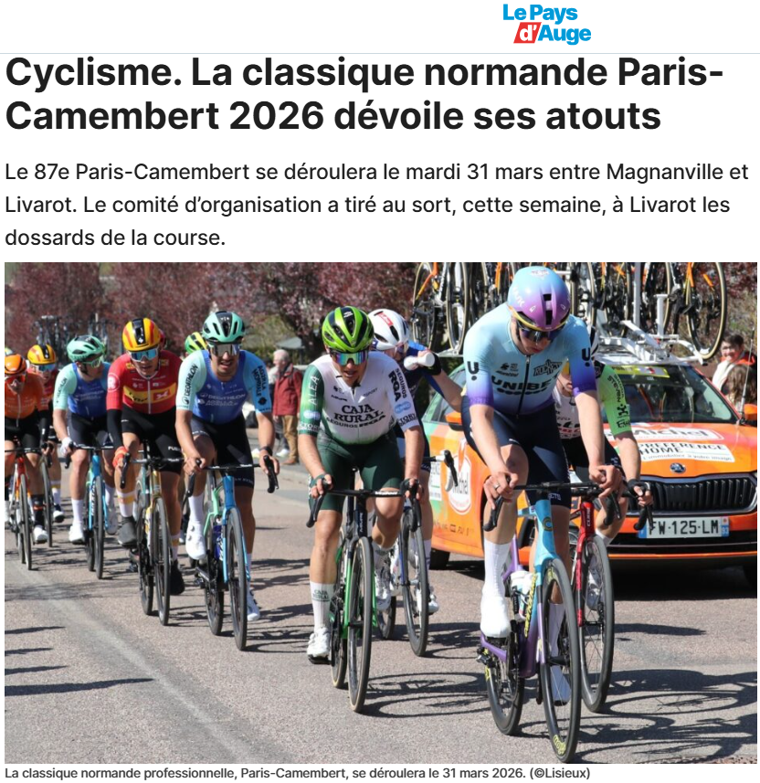 Article Le Pays d'Auge - Publié le 21 mars 2026 à 19h18